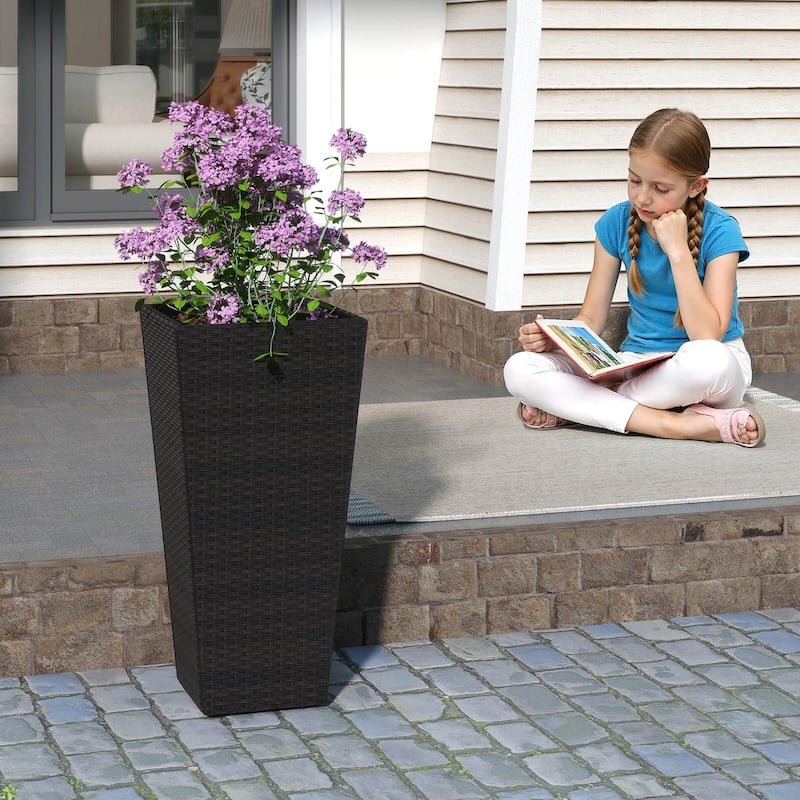 Costway 30” Tall Flower Pot Set of 2 Planter Pots with Open-ended Base - See Details