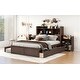 preview thumbnail 22 of 32, Full Size Storage Platform Bed with Trundle and Pull-Out Shelves, White