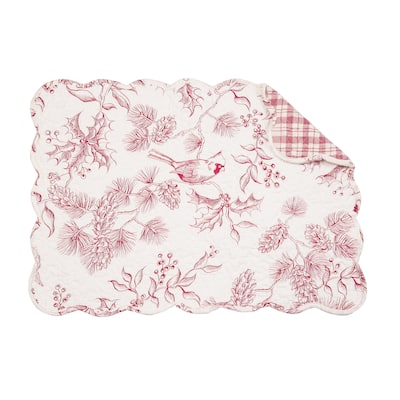 Winter Bird Quilted Placemat Set 6