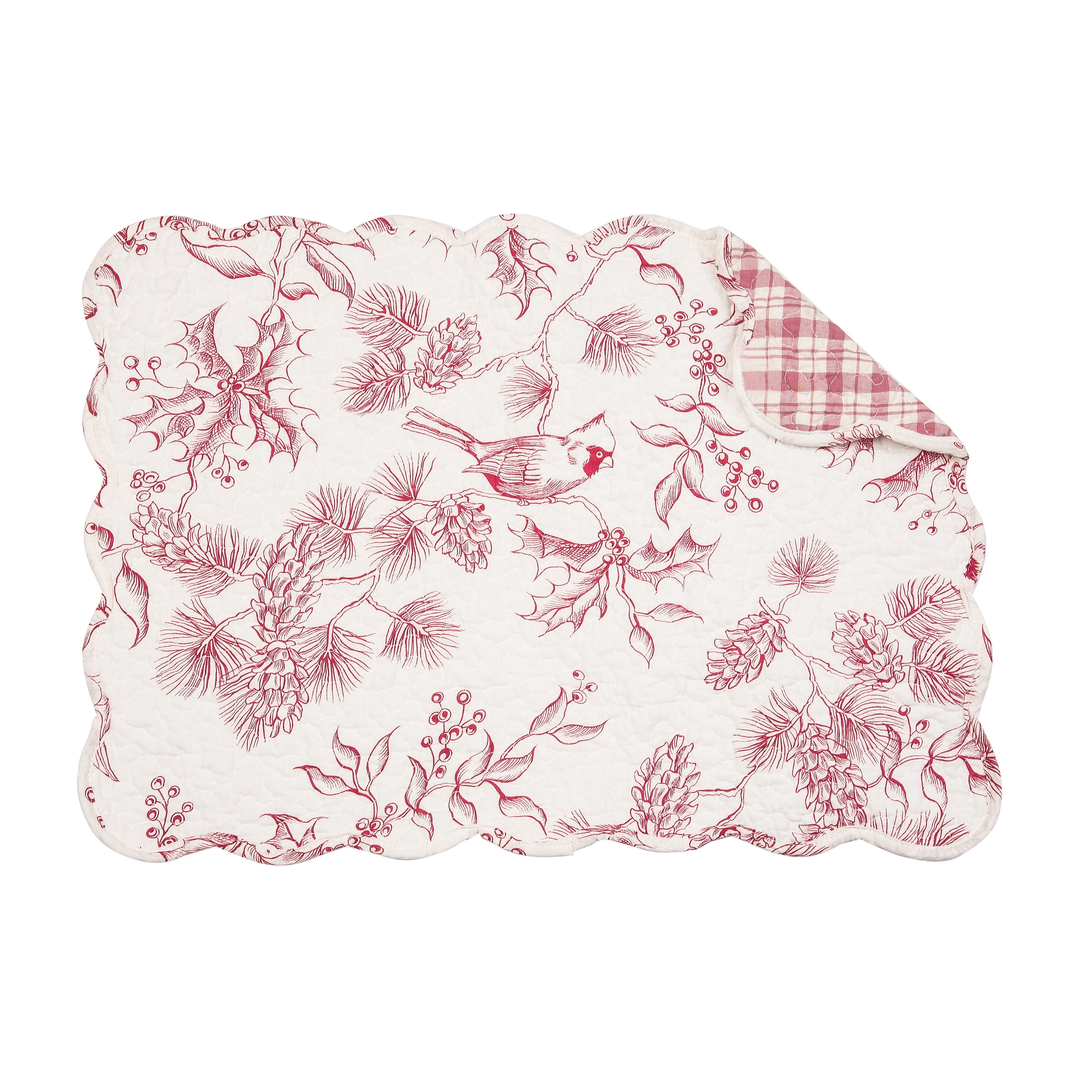 Winter Bird Quilted Placemat Set 6