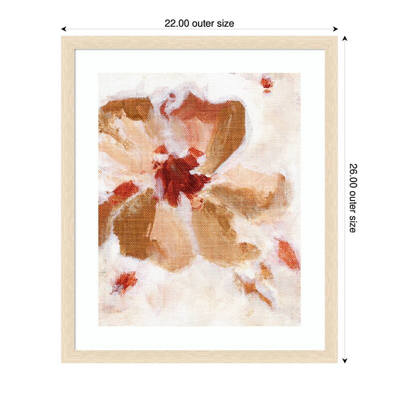 Kate and Laurel Framed Art Painterly Brown Blossom ll by Nikita Jariwala