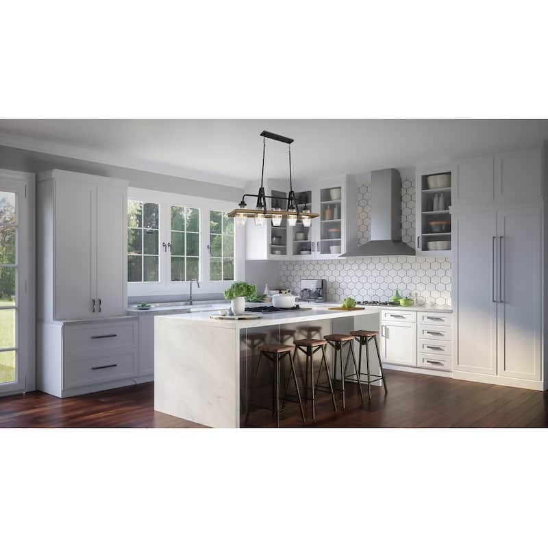 Guilford 5-Light Island Chandelier in Grey Ash