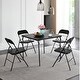 preview thumbnail 1 of 5, Taomika 5 Piece Black Folding Game Room Card Table and Upholstered Chair Set