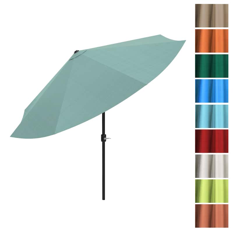 Pure Garden 10 ft Patio Umbrella with Auto Tilt and Hand Crank