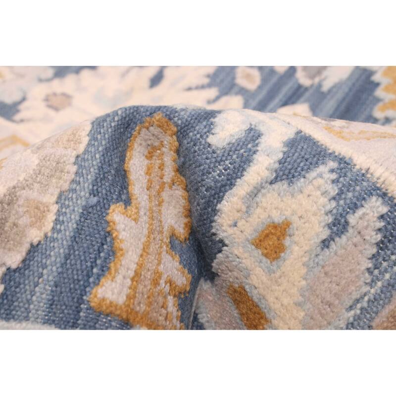 ECARPETGALLERY Hand-knotted Finest Oushak Navy Wool Rug - 8'0 x 10'1