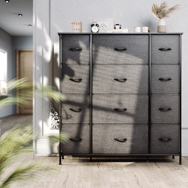 Fabric Chest 12 Drawer Storage Tower Dresser