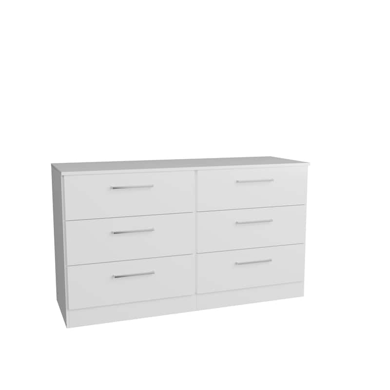 Kappesberg Sofia 50"W 6-Drawer Horizontal Dresser – Modern Bedroom Storage