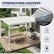 preview thumbnail 27 of 194, EROMMY Outdoor Louvered Pergola with Adjustable Aluminum Roof – Rainproof Gazebo for Patio & Garden