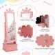 preview thumbnail 2 of 5, Kid Freestanding Jewelry Armoire Mirror Storage Drawer Pink/White
