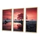 preview thumbnail 10 of 11, Designart "Silent Raspberry Tree Reverie Landscape I" Tree Framed Art Set of 3 - Modern Pink Wall Art Set 3 Pieces