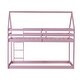 preview thumbnail 7 of 25, Rubber Wood Twin Size Floor Bunk Bed with Ladder, Low Height Design