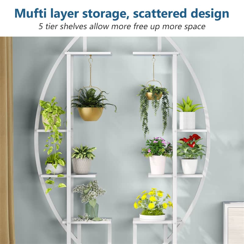 Plant Stand Pack of 2,5-Tier Wooden Plant Flower Display Stand