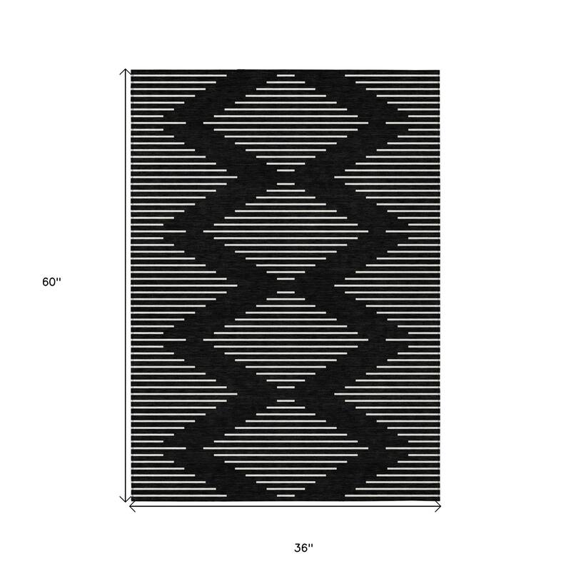 HomeRoots Geometric Transitional Rectangle Outdoor Rug