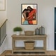 preview thumbnail 8 of 10, Comfort by Manasseh Johnson sr Framed Canvas Wall Art Print - Sylvie Beaded Black