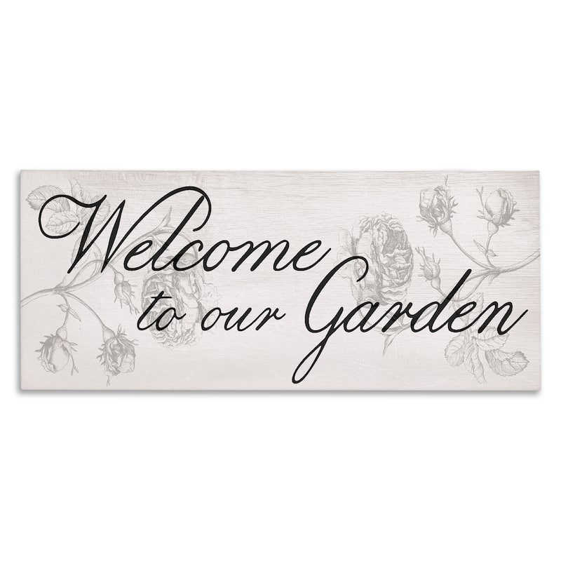 Stupell Vintage Welcome To The Garden Canvas Wall Art Design By Lil' Rue - 48 x 20