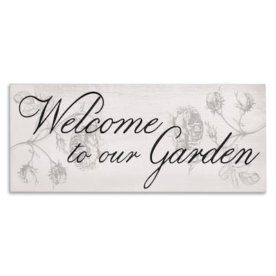 Stupell Vintage Welcome To The Garden Canvas Wall Art Design By Lil' Rue