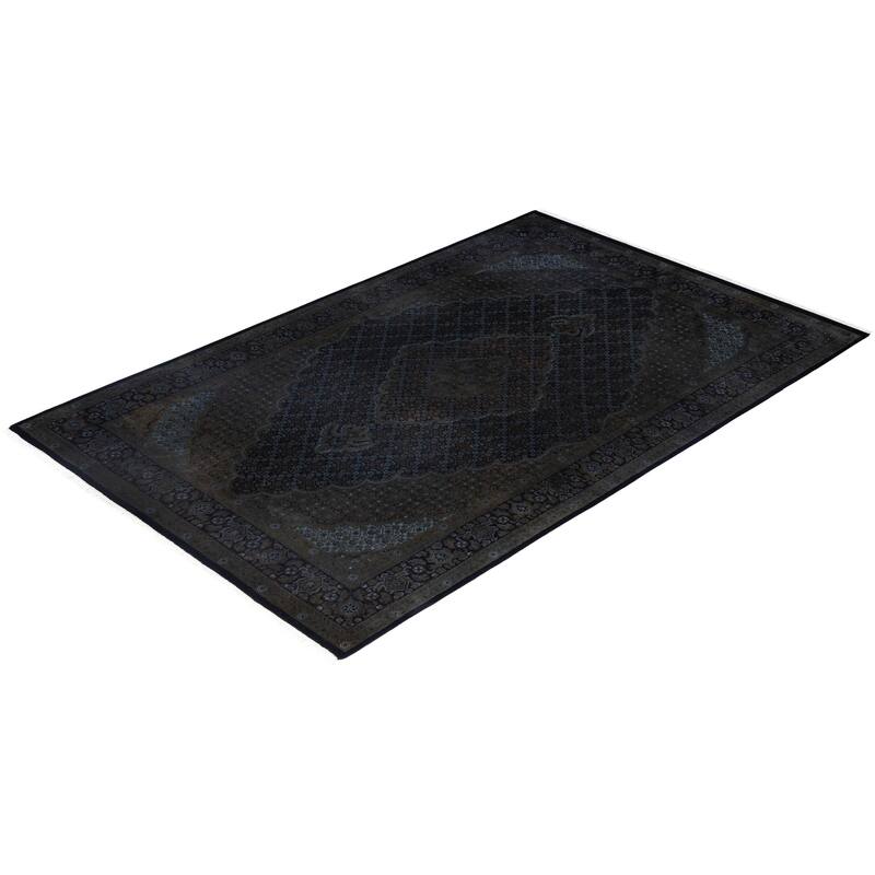 Overdyed One-of-a-Kind Hand-Knotted Area Rug - Black - 6' 0" x 9' 3"