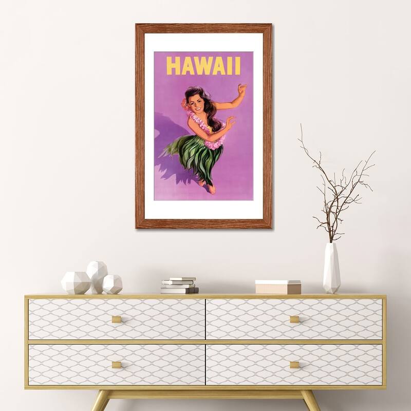 iCanvas "Hawaiian Hula Girl Vintage Travel Poster" by Piddix