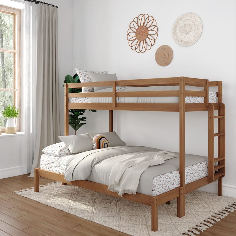 Now Furniture Bunk Bed, Twin XL over Queen - Textured Pecan