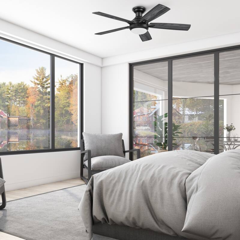 52" Honeywell Radstock Contemporary Ceiling Fan with Color Changing Light, Remote Control - 52 Inches