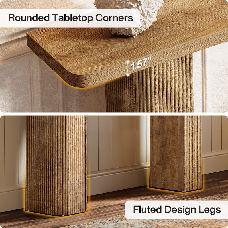 Farmhouse Console Table Behind Couch Sofa Table for Entryway