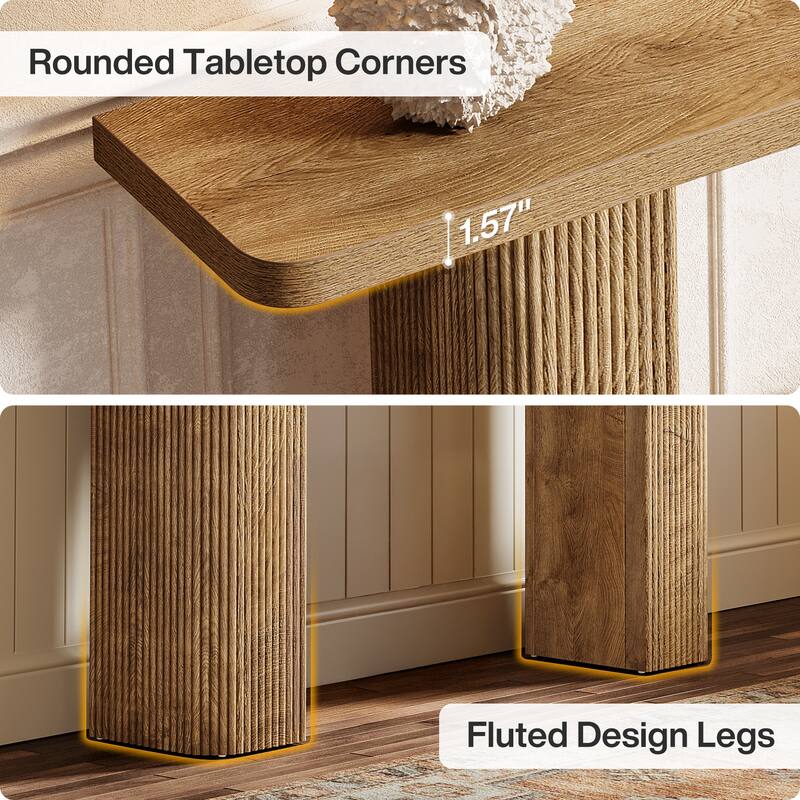 Wooden Entryway Table, Console Table, Behind Couch Sofa Table Hallway Foyer Entrance Accent Stand