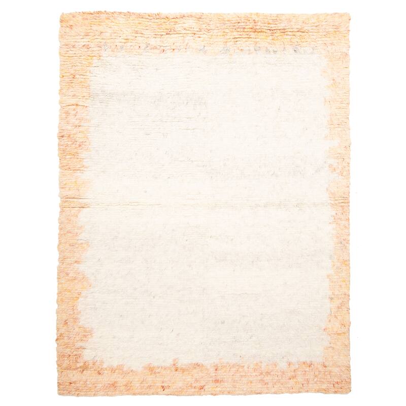 ECARPETGALLERY Hand-knotted Tangier Cream Wool Rug - 5'11 x 7'9