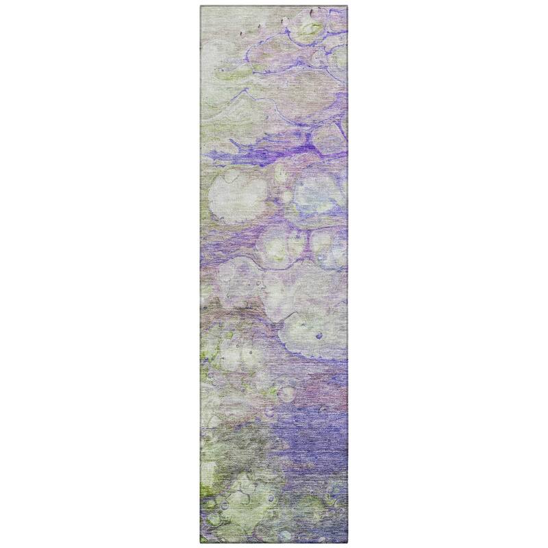 Machine Washable Indoor/ Outdoor Chantille Modern Abstract Rug