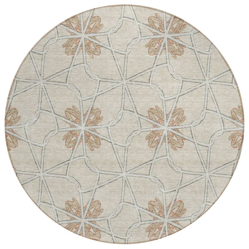 Machine Washable Indoor/ Outdoor Chantille Contempoary Whimsy Rug