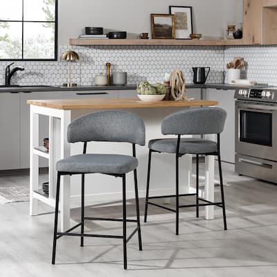 Middlebrook Designs Curved Back Counter Stool (Set of 2)