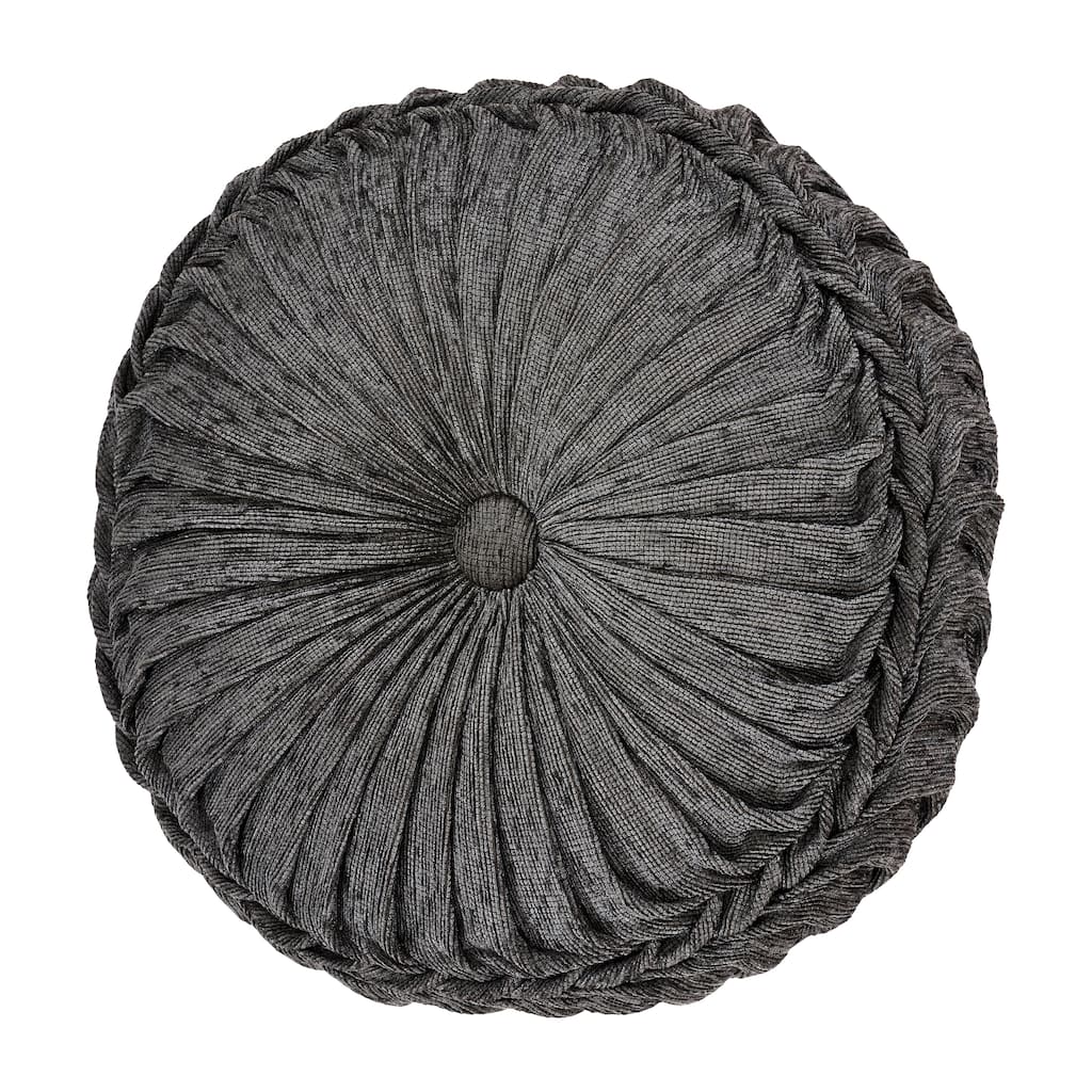 J. Queen New York Woodhaven Tufted Round Decorative Throw Pillow