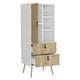 preview thumbnail 3 of 5, Tall Dresser for 2-Drawer Bedroom White / Macadamia