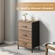 preview thumbnail 11 of 22, YANXUAN Storage Dresser with Drawers, Wide Chest with Wood Top and Front for Bedroom, Closets, Hallway, Entryway Golden Walnut - 3-drawer