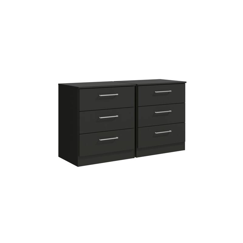 Kappesberg Alaska 3-Drawer Vertical Dresser Set (Set of 2) – Modern Storage Solution