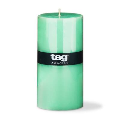 Color Studio 3X6 Pillar Seafoam Smokeless Paraffin Wax Burn Time 85 Hours