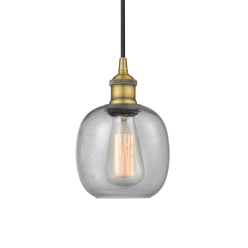 Innovations Lighting 616-1P-10-6 Belfast Pendant Belfast 6" Wide Mini - Brushed Brass / Seedy