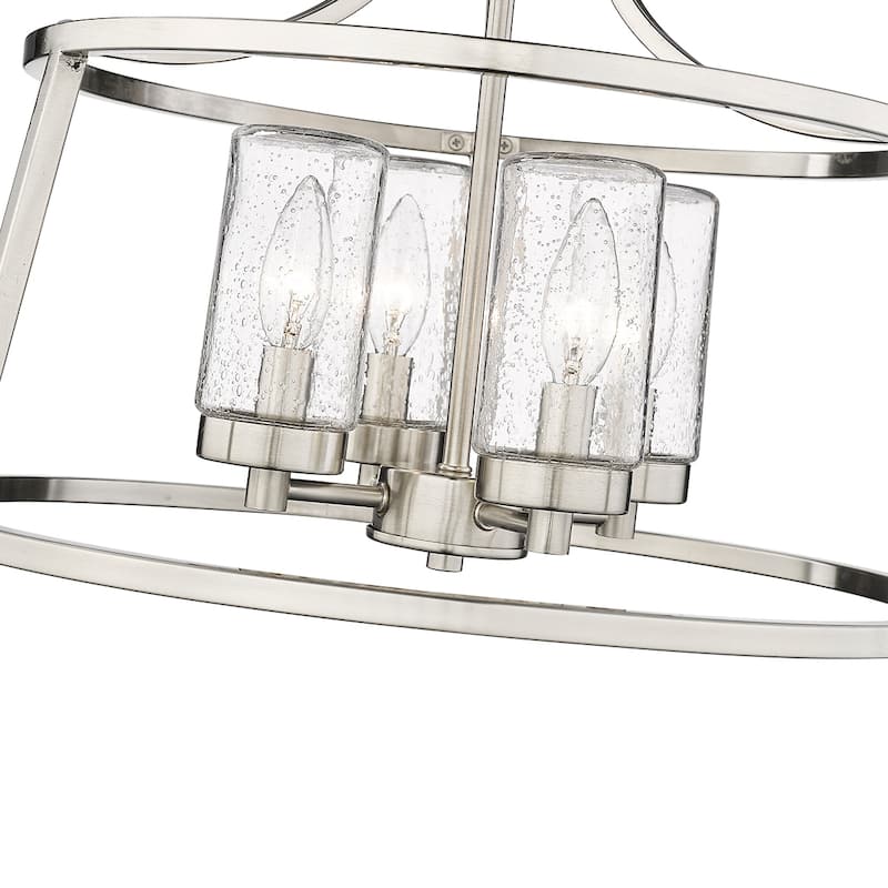 Millennium Lighting Errol 4 Light Semi-Flush with Clear Glass Shades