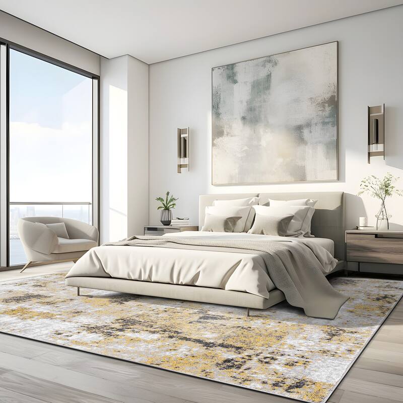 Contemporary Chic Abstract Design Area Rug