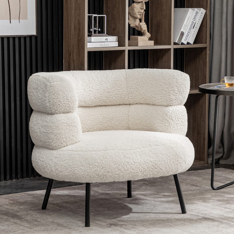 XINMICS Modern Accent Chair Upholstered Armchair for Living Room, Bedroom