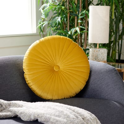 SAFAVIEH Vallory 16-inch Round Tufted Decorative Accent Throw Pillow