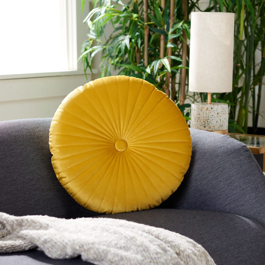 SAFAVIEH Vallory 16-inch Round Tufted Decorative Accent Throw Pillow