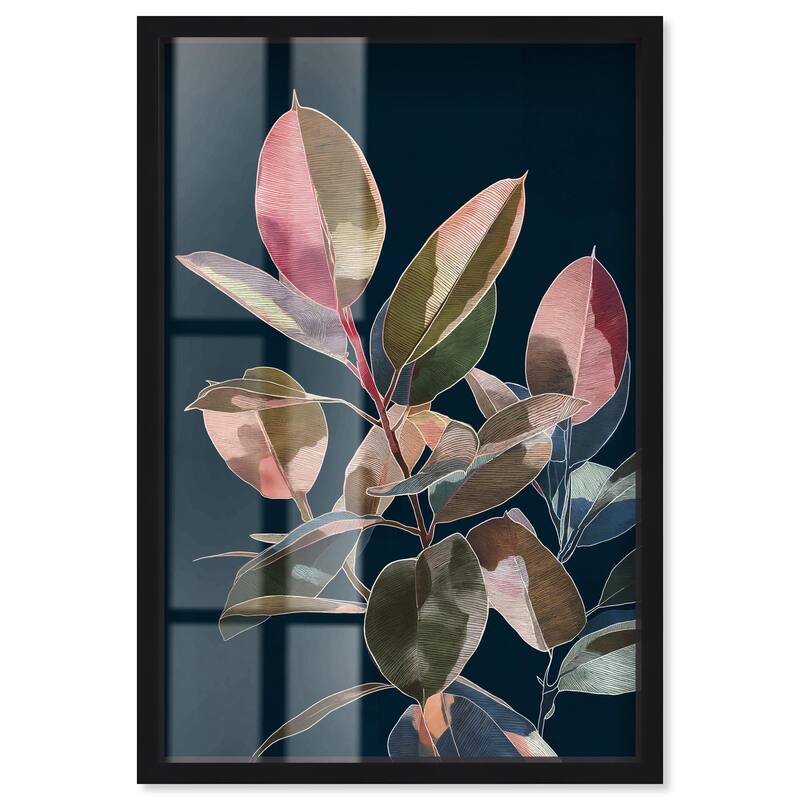 Fuchsia Frond I Shadowbox by Art Remedy - Black - 30" x 45"