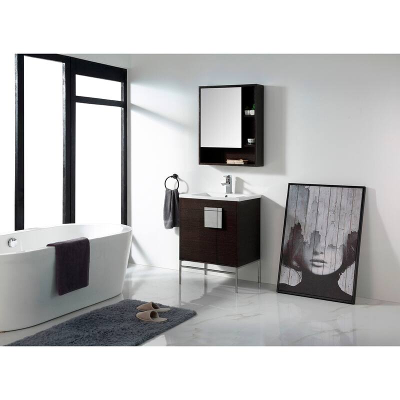 Modern Bathroom Vanity Set, Vireous China Sink Top 30"
