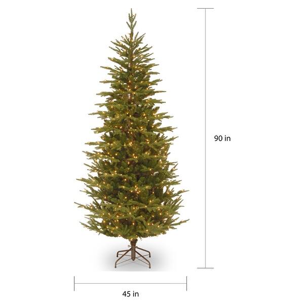 7.5 ft. Frasier Grande Slim Tree with Clear Lights - Overstock - 16394878