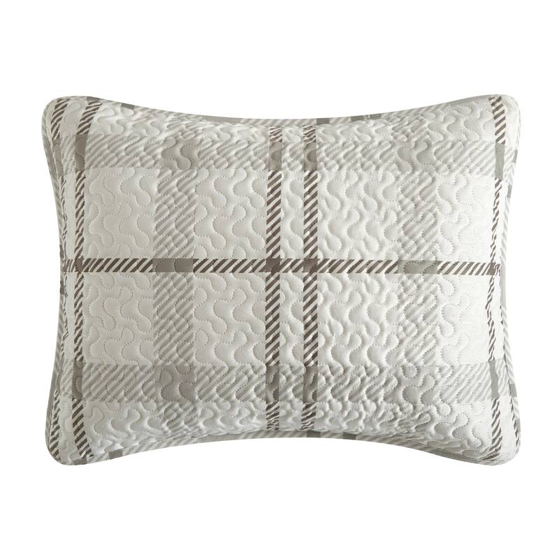 Dearfoams Willisville Micromink 3pc Quilt Set with Micromink Reverse