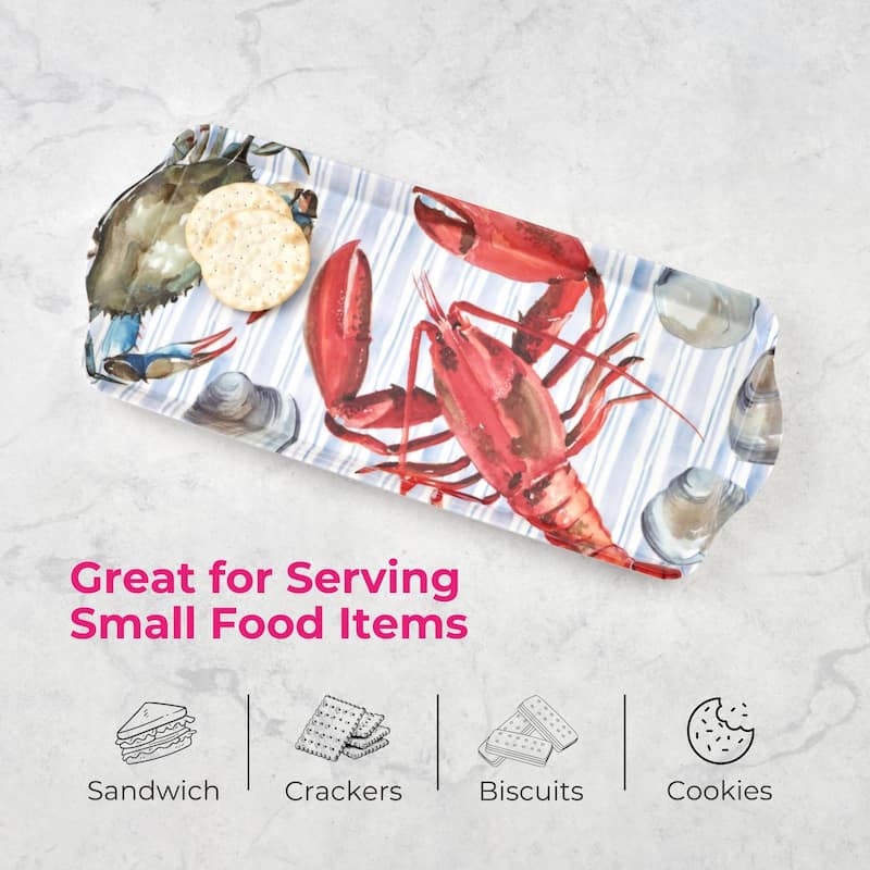 Pimpernel Summer Feast Collection Sandwich Tray - 15.1 Inch x 6.5 Inch