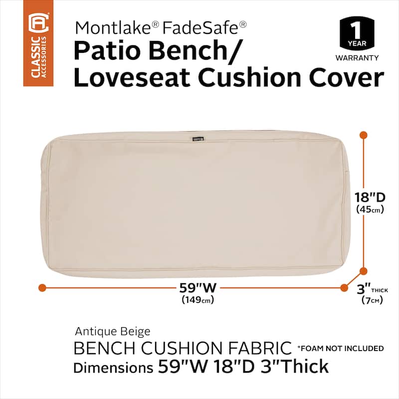 Classic Accessories Montlake Bench/ Settee Cushion Slip Cover