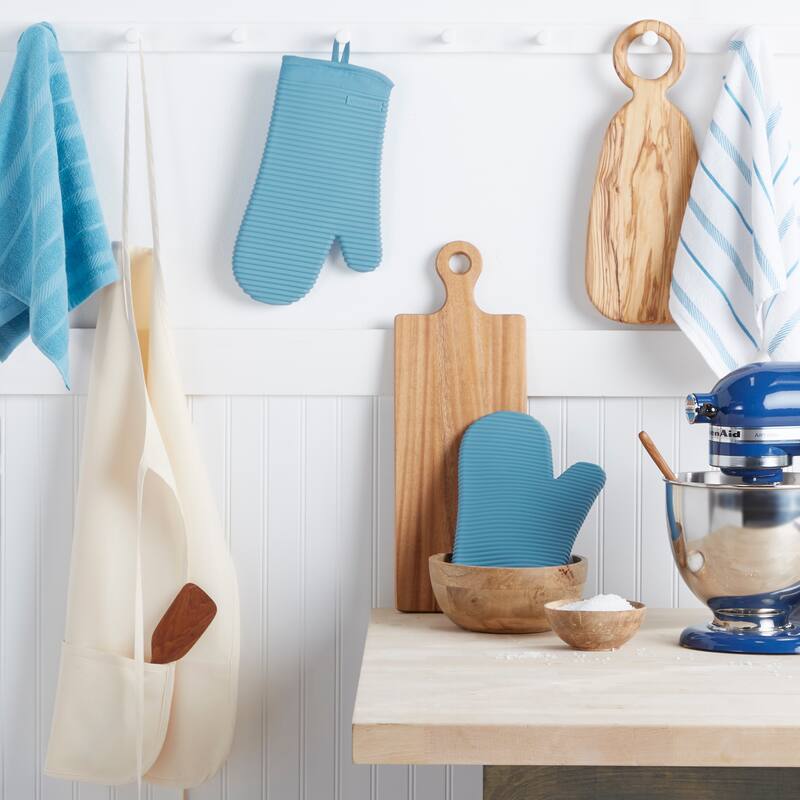 KitchenAid Ribbed Soft Silicone Oven Mitt 2-Pack Set, 7.5"x13"