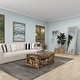 preview thumbnail 22 of 63, Brown Driftwood Handmade Collage and Pedestal Base Coffee Table with Tempered Glass Top - 48" round x 16"