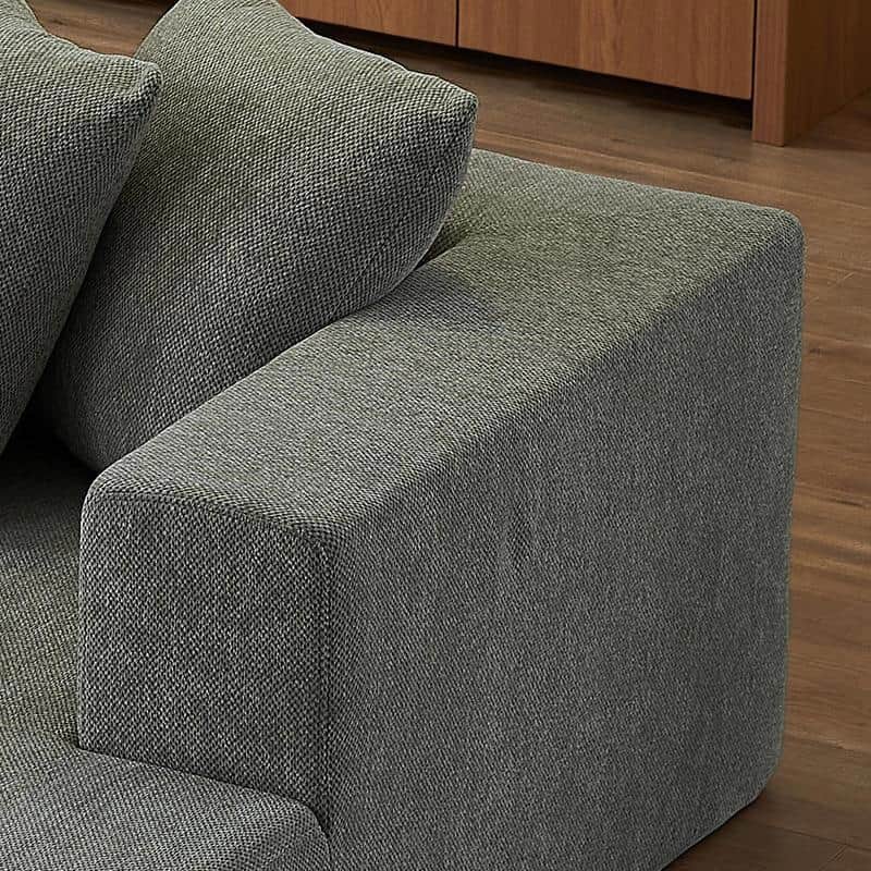 Chenille L-Shaped Sectional Sofa, Luxury Cloud Couch for Living Room